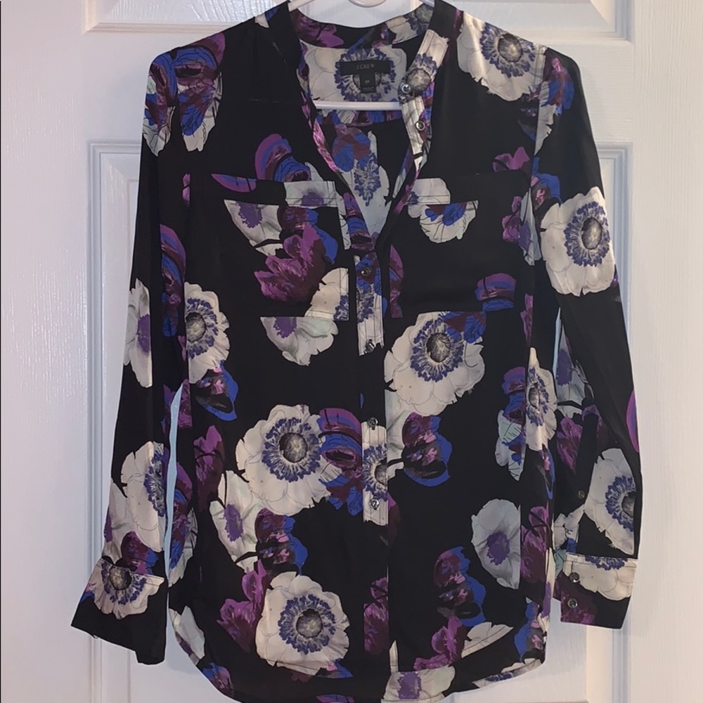 J. Crew Floral Blouse